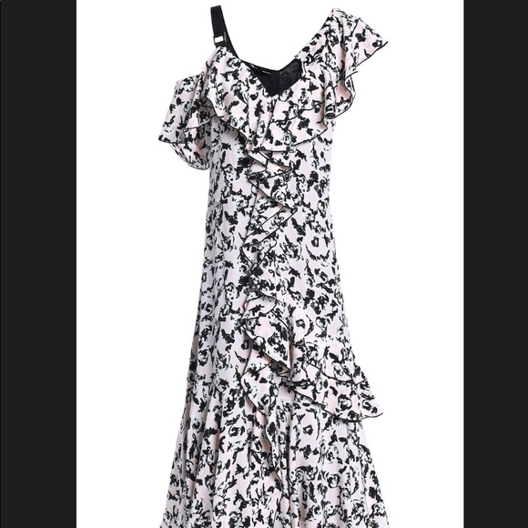 Proenza Schouler one shoulder ruffle dress size 2 - Picture 3 of 7